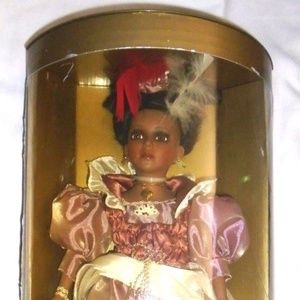 Handcrafted Victorian Style Black Porcelain Doll